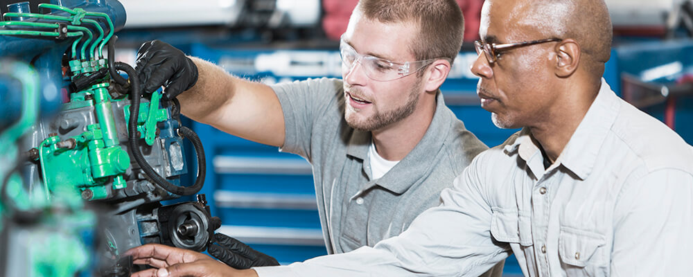 Men training skills