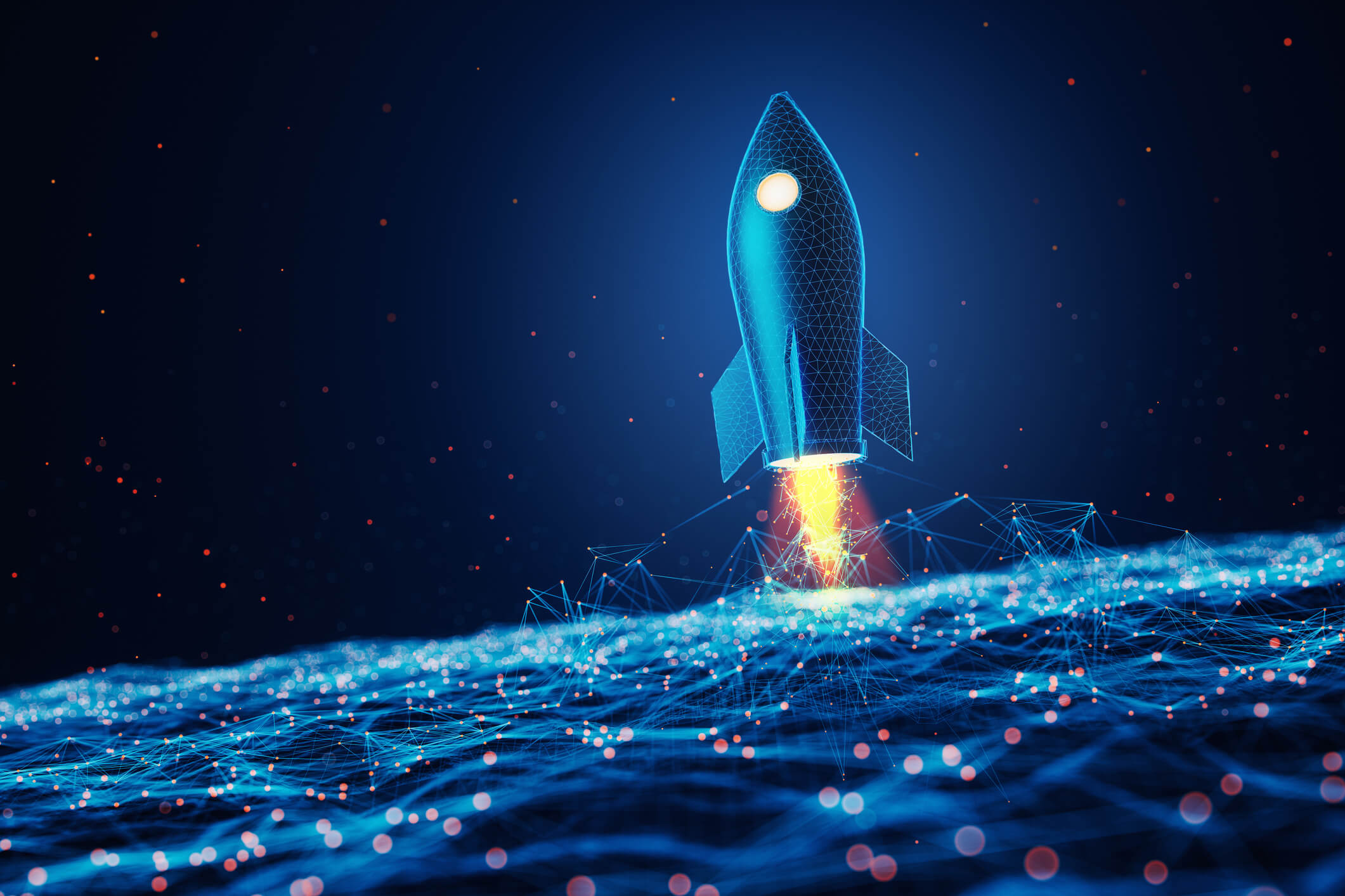 Rocket on Digital Overlay