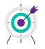 Arrow in a bullseye target