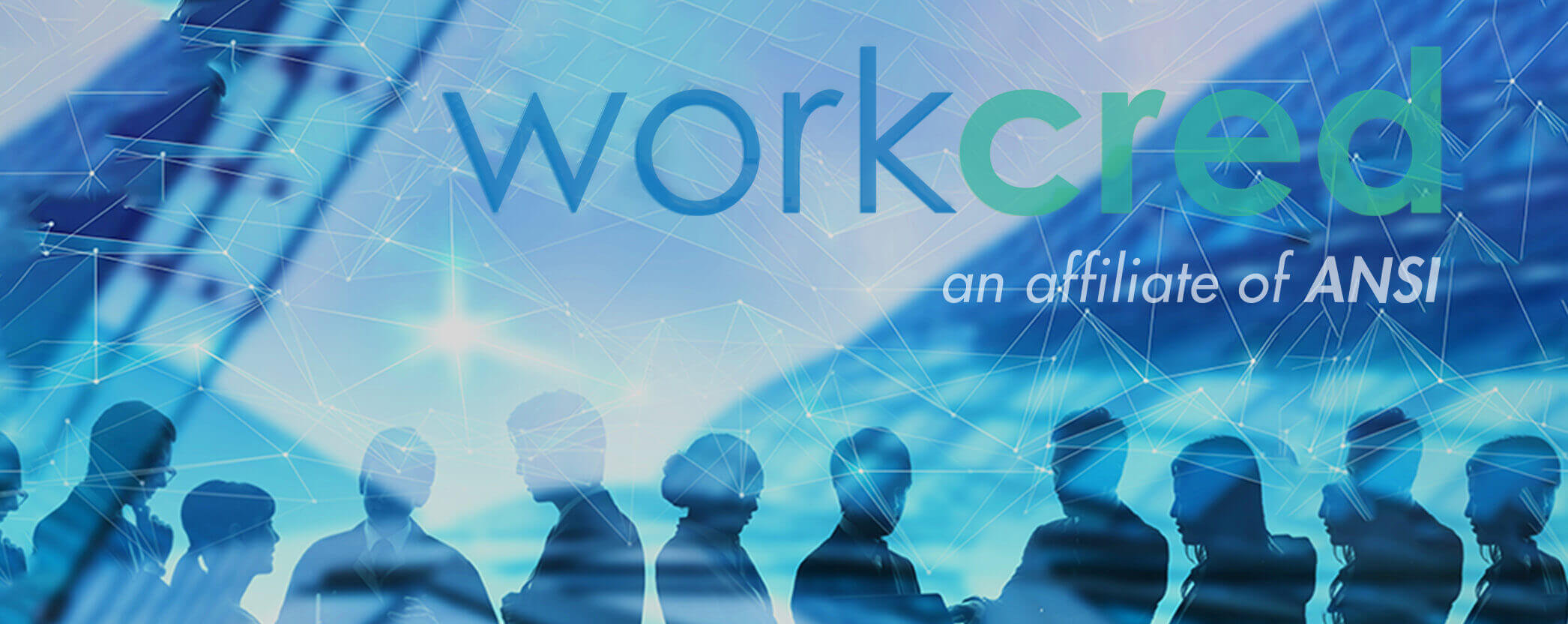 Abstract workforce image with Workcred logo