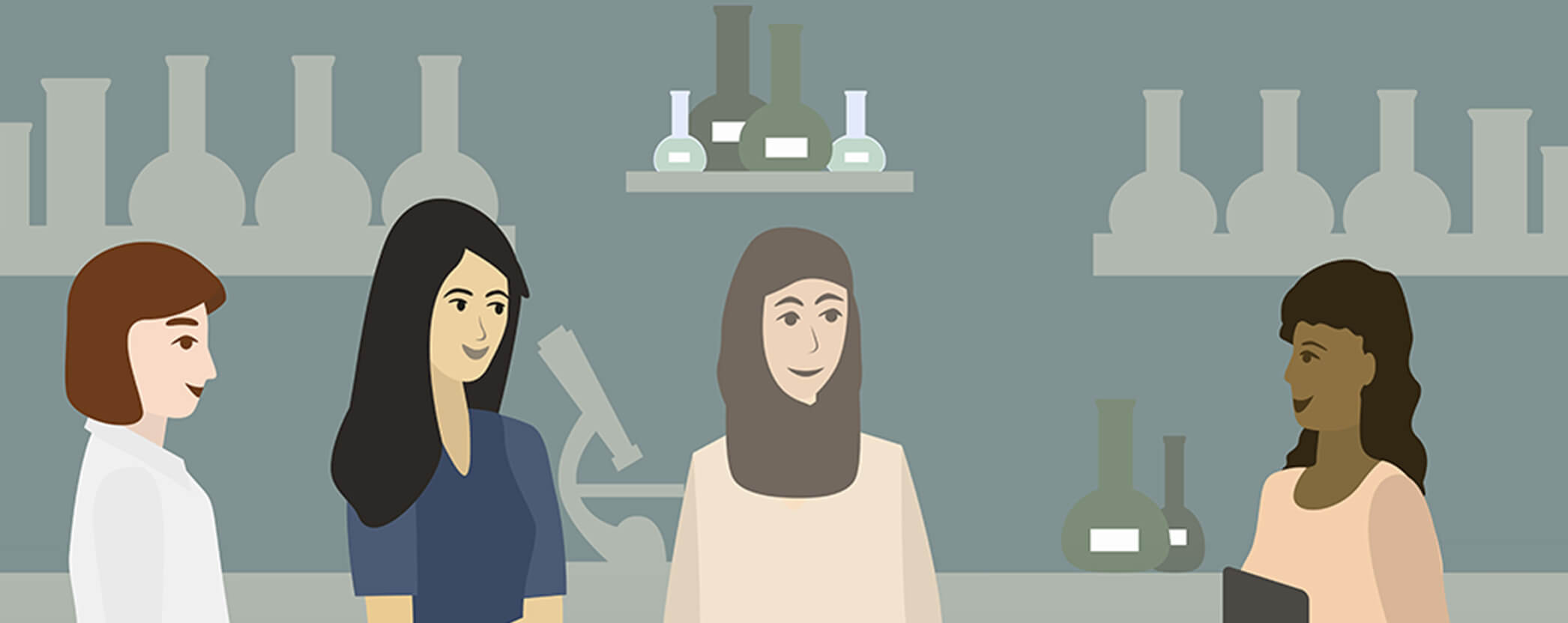 women in science lab