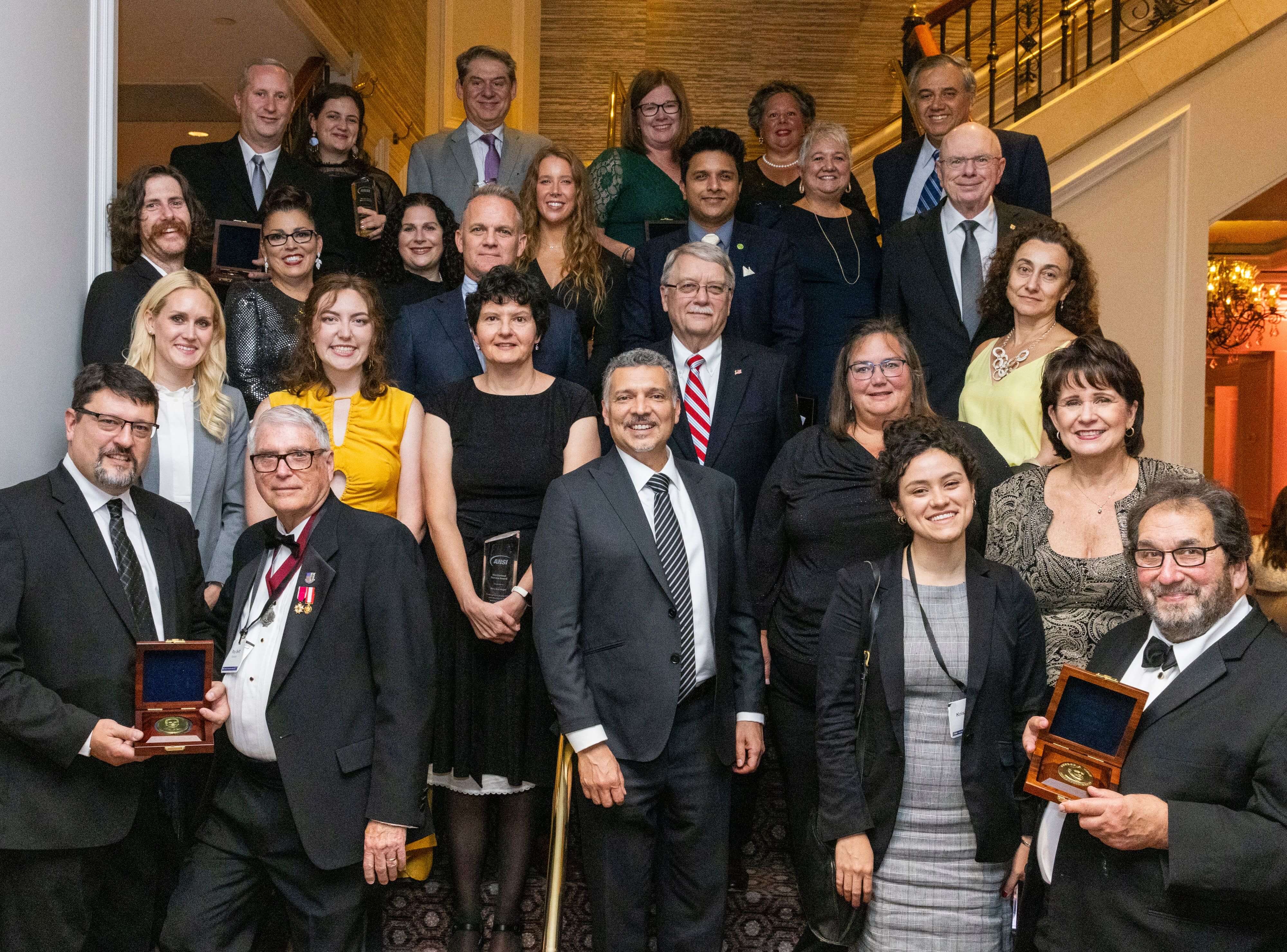 group photo of award winners and nominators